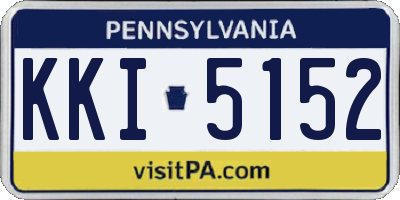 PA license plate KKI5152