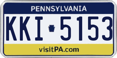 PA license plate KKI5153