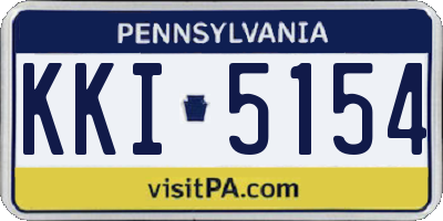 PA license plate KKI5154