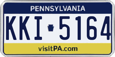 PA license plate KKI5164