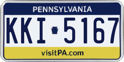 PA license plate KKI5167