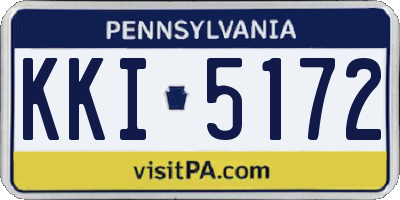 PA license plate KKI5172