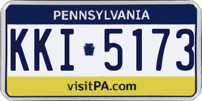PA license plate KKI5173