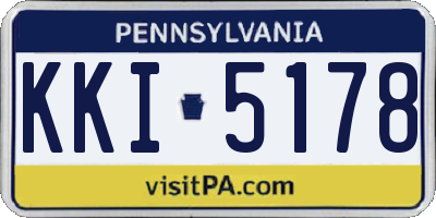 PA license plate KKI5178