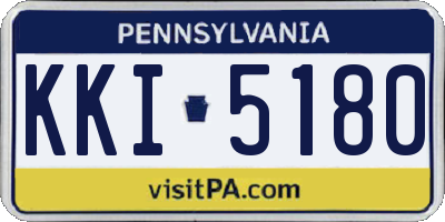PA license plate KKI5180