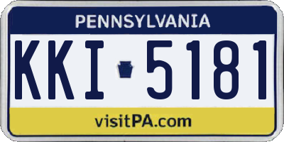PA license plate KKI5181