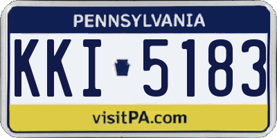 PA license plate KKI5183
