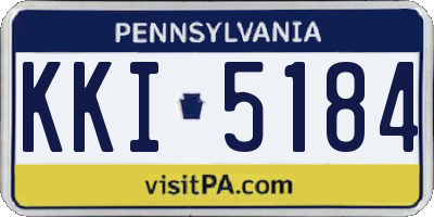 PA license plate KKI5184