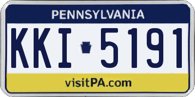 PA license plate KKI5191