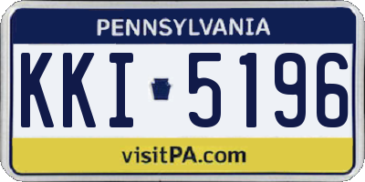PA license plate KKI5196