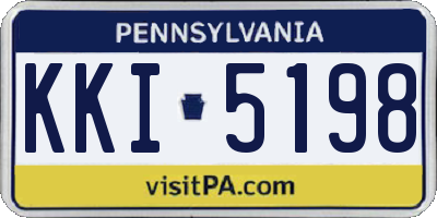 PA license plate KKI5198