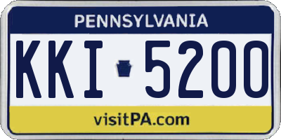 PA license plate KKI5200