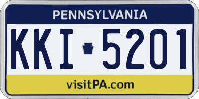 PA license plate KKI5201