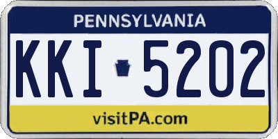 PA license plate KKI5202
