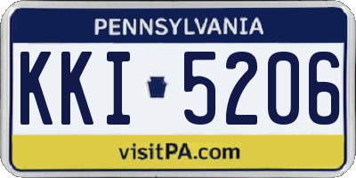 PA license plate KKI5206