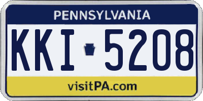 PA license plate KKI5208