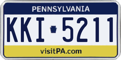 PA license plate KKI5211