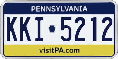 PA license plate KKI5212