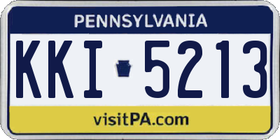 PA license plate KKI5213