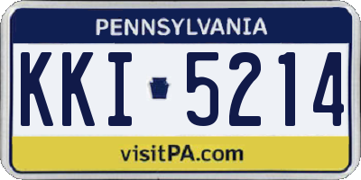 PA license plate KKI5214