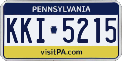 PA license plate KKI5215