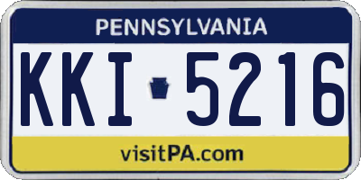 PA license plate KKI5216