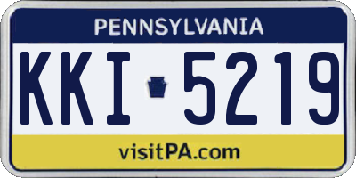PA license plate KKI5219