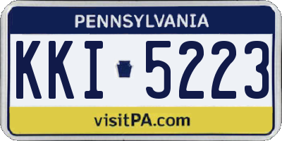 PA license plate KKI5223