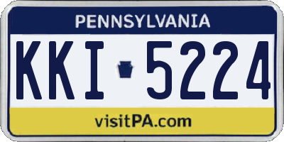 PA license plate KKI5224