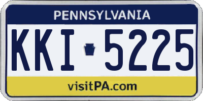 PA license plate KKI5225
