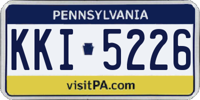 PA license plate KKI5226