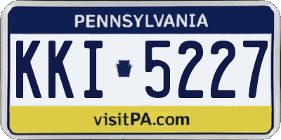 PA license plate KKI5227