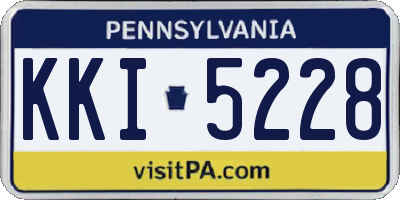 PA license plate KKI5228