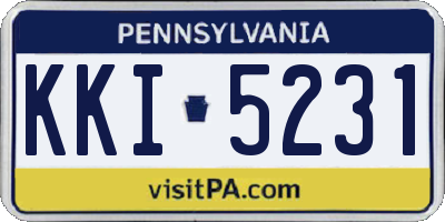 PA license plate KKI5231