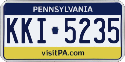 PA license plate KKI5235