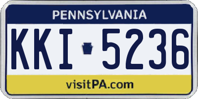 PA license plate KKI5236