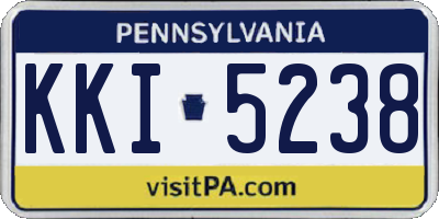 PA license plate KKI5238