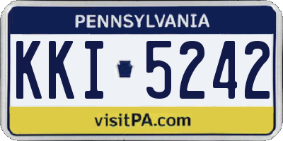 PA license plate KKI5242