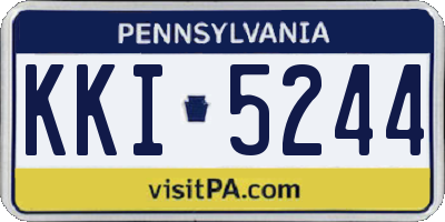 PA license plate KKI5244