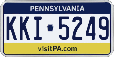 PA license plate KKI5249