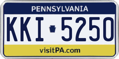 PA license plate KKI5250