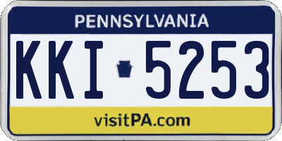PA license plate KKI5253