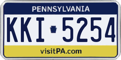 PA license plate KKI5254