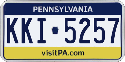 PA license plate KKI5257