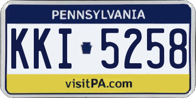 PA license plate KKI5258