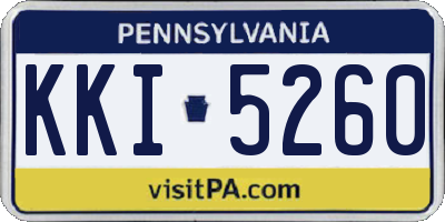 PA license plate KKI5260