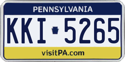 PA license plate KKI5265