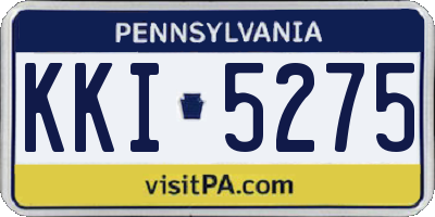PA license plate KKI5275