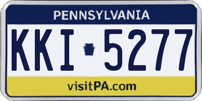 PA license plate KKI5277
