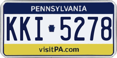 PA license plate KKI5278